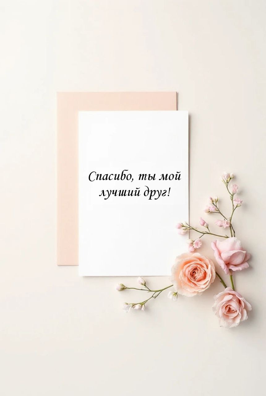 Открытка с благодарностью